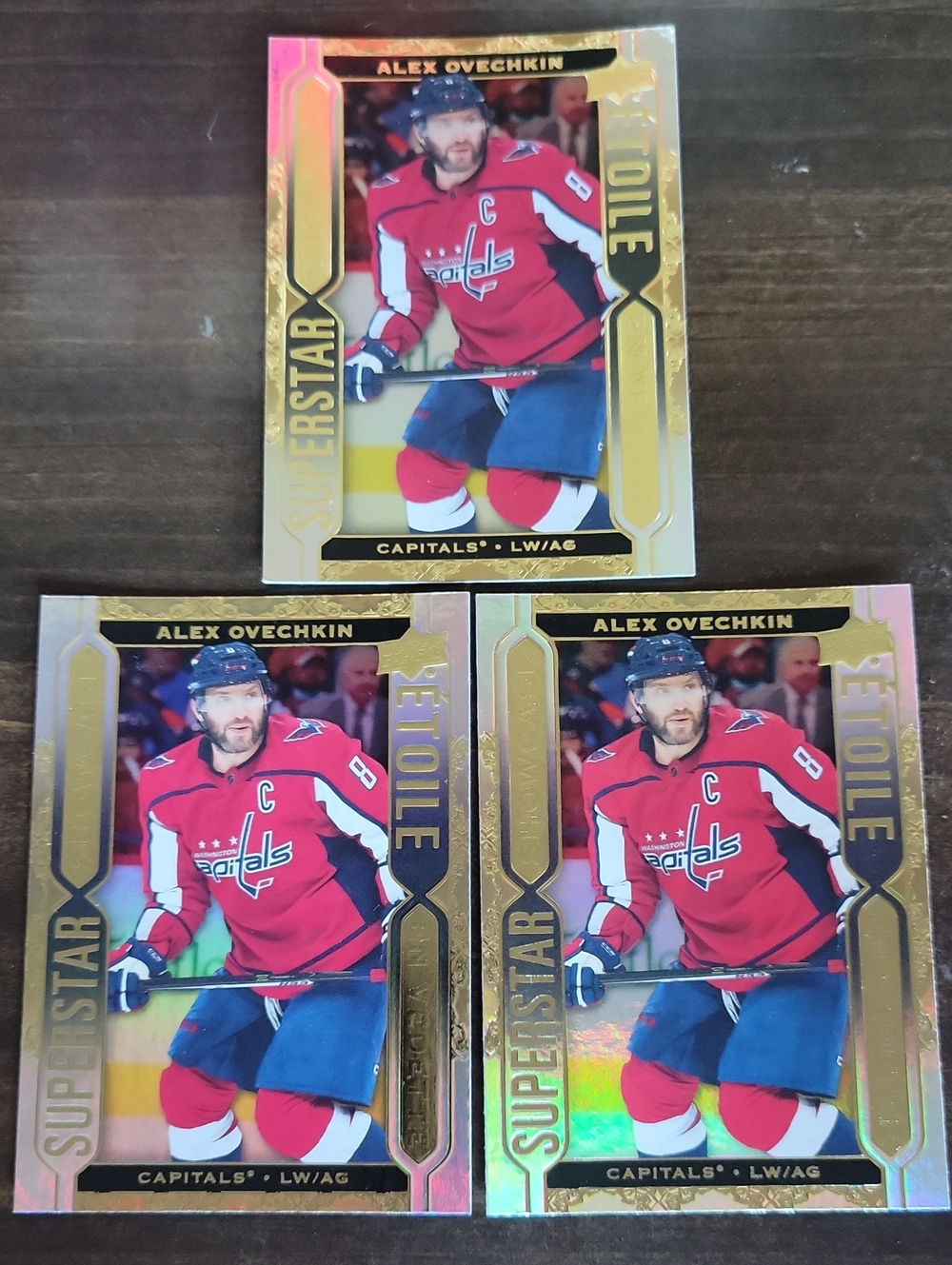 2022/23 Tim Hortons Alex Ovechkin Washington Capitals Gold Hockey Cards- Red
